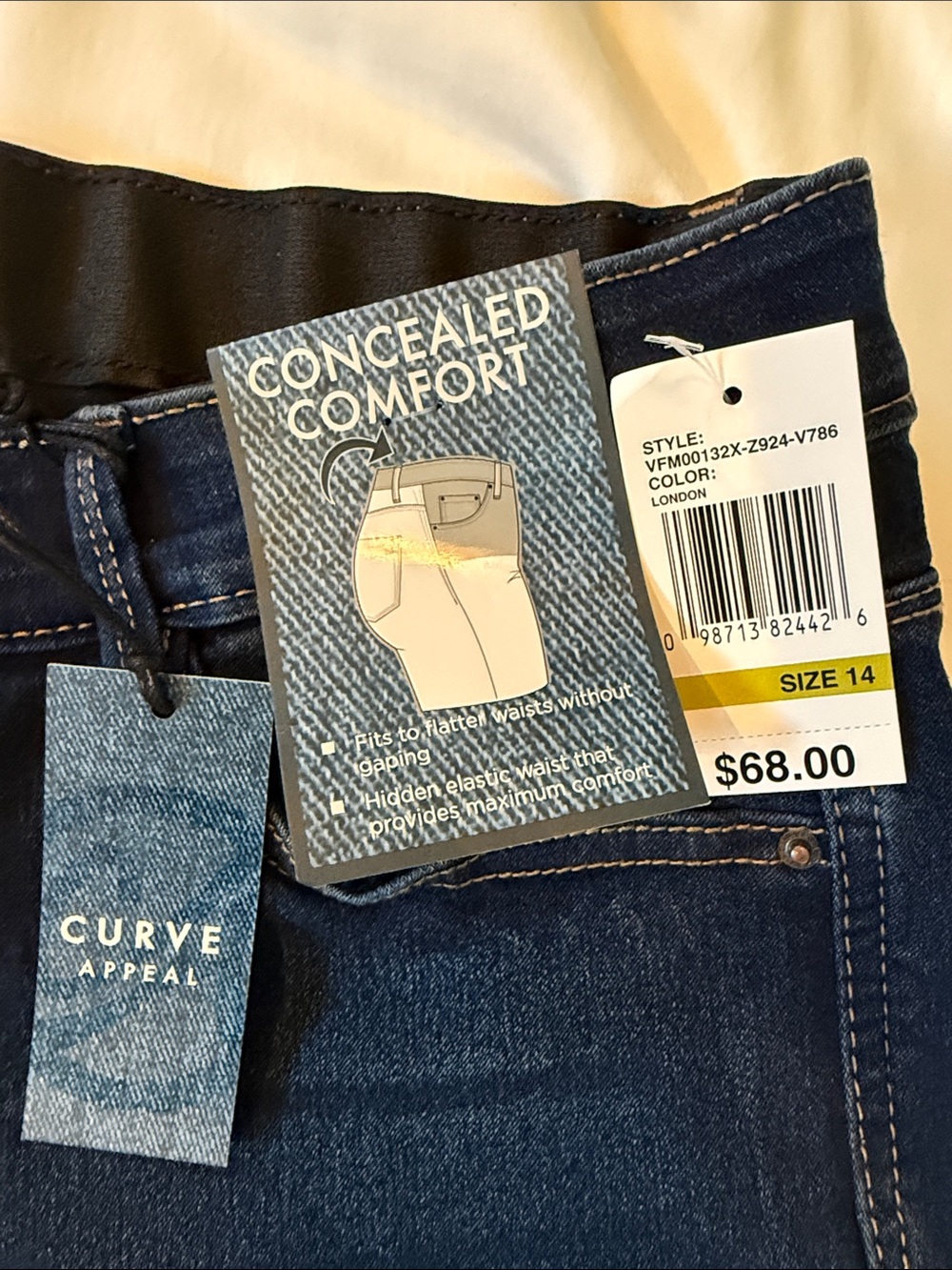 Curvy Comfort Dark Blue Skinny Jeans - CURVY - Picture 2 of 6